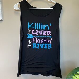 Women's Black ‘Killin My Liver Floatin The River’ Tank